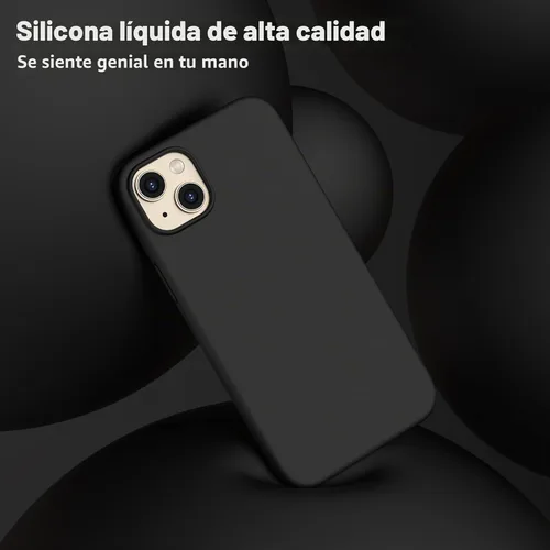 Vista 4 de Funda de silicona diseñada para iPhone 14 Plus, con 2 protectores de pantalla, funda protectora de cuerpo completo a prueba de golpes, funda delgada