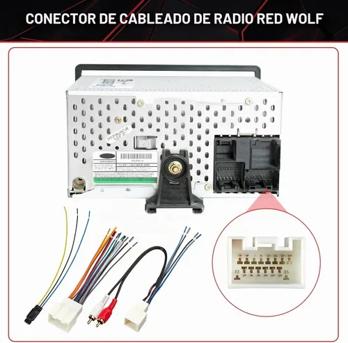 Vista 5 de RED WOLF Arnés de cableado de radio RCA Plug con kit de convertidor reductor reductor de 12 V a 5 V para Ford Mustang Explorer 2000-2004, Lincoln