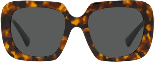 Vista 3 de Versace Gafas de sol Mujer Marco Habana Claro, Lentes Gris Oscuro, 54MM, Varios