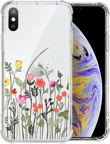 Vista 33 de Funda compatible con iPhone X/Xs, TPU suave, transparente, a prueba de golpes, funda protectora transparente para iPhone X/XS, alpaca