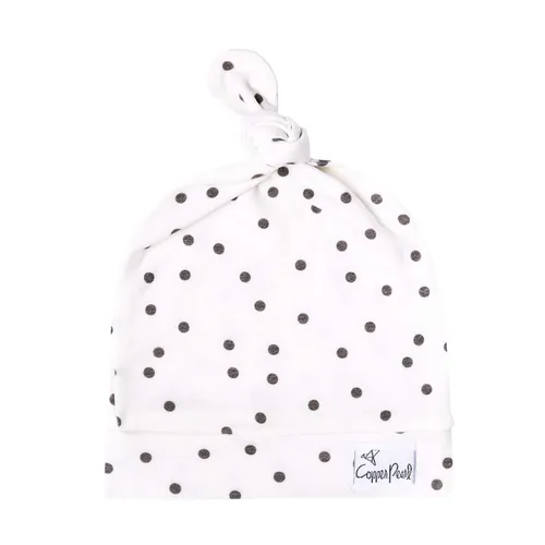 Vista 7 de Copper Pearl Gorro de bebé con nudo superior elástico suave Alta
