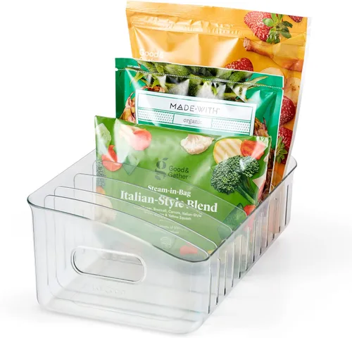 Vista 10 de YouCopia FreezeUp - Contenedor para congelador de 12 pulgadas, organizador de refrigerador sin BPA con divisores ajustables y asa para alimentos