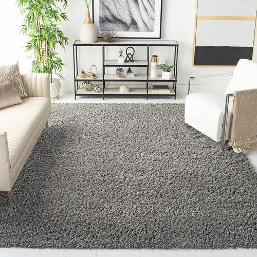 Vista 74 de SAFAVIEH - Colección August Shag, tapete decorativo, 2 x 5 pies, diseño sólido, beige, no desprende pelusa y fácil de cuidar, 1.5 pulgadas