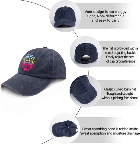 Vista 6 de My Squad Calls me Uncle Hats Mountain hat Pigment Black Custom hat Gifts for Dad Workout Hats