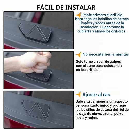 Vista 4 de JKCOVER - Fundas de bolsillo para riel de cama compatibles con Chevy Silverado/GMC Sierra 1500 2014-2018 y 2015-2019 Silverado/Sierra 2500/3500 HD