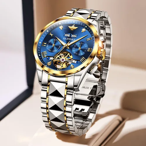 Vista 2 de EYESHOCK Relojes de pulsera impermeables automáticos de acero de tungsteno para hombre