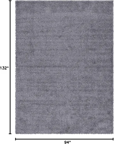 Vista 437 de Unique Loom Colección Davos Shag - Alfombra Lino