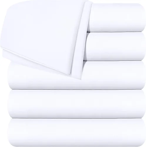 Vista 66 de Utopia Bedding Sábana encimera – 1 paquete (individual, beige) – Tela de microfibra suave cepillada – Sábana superior resistente al encogimiento y a