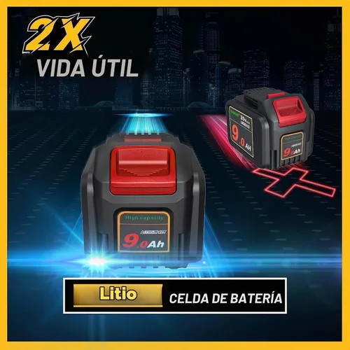 Vista 3 de TENMOER Paquete de 2 baterías de 20 V y 9.0 Ah compatibles