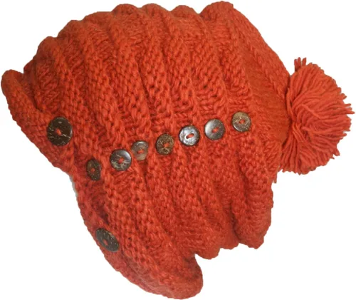 Vista 3 de Agan Traders 1414 - Gorro de punto de lana acanalada de gran tamaño, grueso y suave forro polar