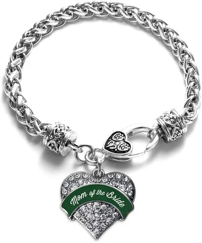 Vista 46 de Inspired Silver - Pulsera de plata con dije de corazón pavé con joyas de circonita cúbica