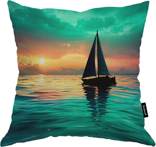 Vista 21 de Fundas de almohada de pintura artística, líneas abstractas amarillas y grises, fundas de almohada suaves, funda de cojín para sala de estar, cama