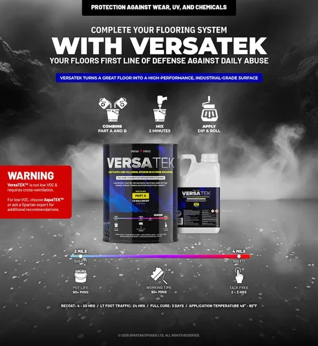 Vista 5 de Sistema de revestimiento epoxi industrial de bajo contenido de COV ULTRACOAT Spartan Epoxies de Fierce Brands para pisos, opciones metálicas