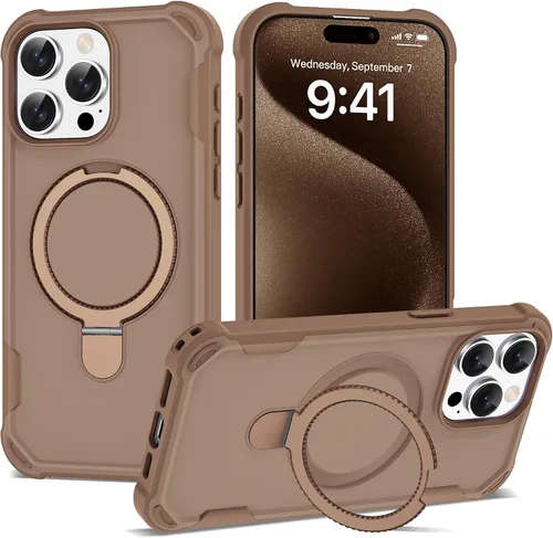 Vista 8 de Funda compatible con iPhone 12 y 12 Pro de 6.1 pulgadas con soporte de anillo magnético [protección militar contra caídas] [compatible con MagSafe]