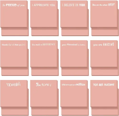 Vista 82 de Yinder 12 notas adhesivas inspiradoras, bonitas notas adhesivas motivacionales, regalos de agradecimiento a los empleados, a granel para profesores