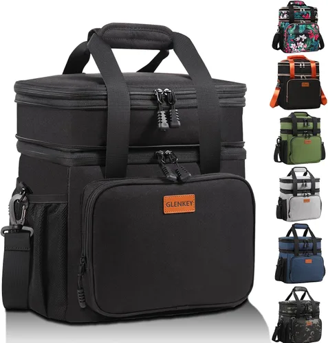 Vista 8 de Lonchera táctica aislada – Bolsa térmica expandible grande para hombres – Lonchera versátil para adultos, turnos de trabajo, viajes al aire libre