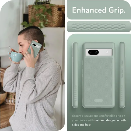 Vista 5 de TUDIA MergeGrip [Compatible con Magsafe] Funda para Google Pixel 7a 2023, [Probada contra caídas de grado militar] Borde elevado para protección