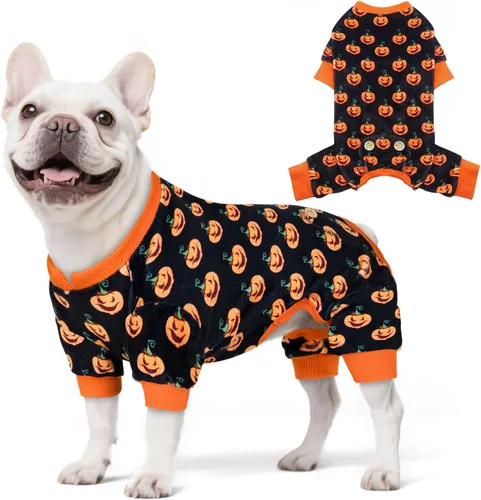 Vista 16 de KYEESE - Pijama de terciopelo para perros pequeños para uso diario, ardilla