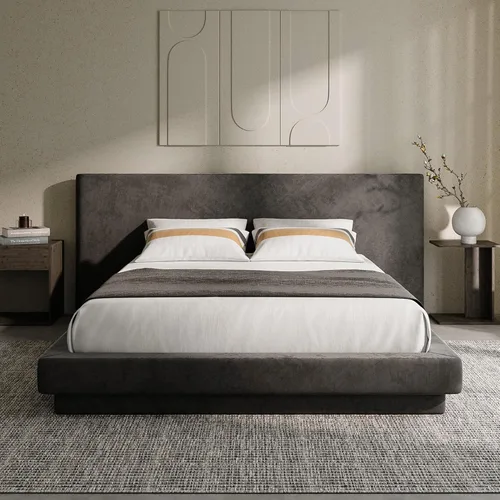 Vista 11 de RECCI AirFrame Cloud Queen - Base de cama tapizada con cabecera extra ancha, plataforma totalmente acolchada de espuma de 5 pulgadas, fácil montaje