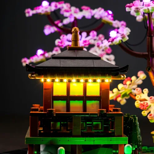 Vista 5 de LocoLee Kit de luces de control remoto compatible con Lego Tranquil Garden 10315 Zen Garden (solo luces, sin modelos) Juego de iluminación RC
