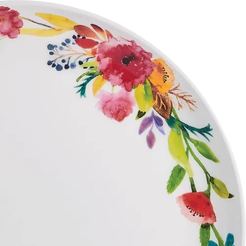 Vista 4 de Mikasa Karina Bone China - Juego de vajilla ligera de 12 piezas, resistente a las astillas, servicio para 4 personas