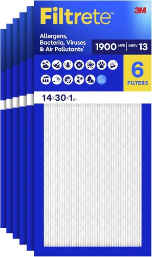 Vista 22 de Filtrete - Paquete de 6 filtros plisados para aire acondicionado de 10 x 20 x 1 pulgadas, MERV 13, MPR 1900, filtro premium para alérgenos