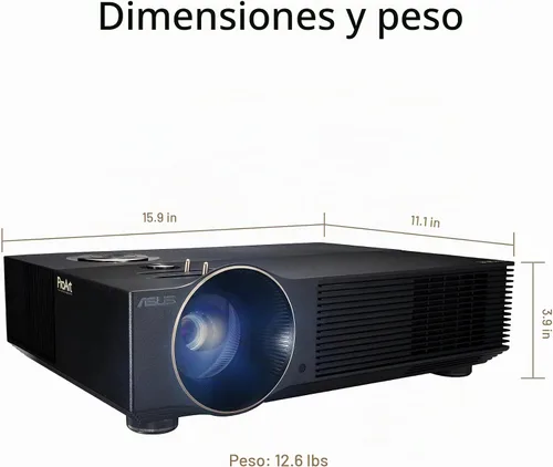 Vista 9 de ASUS ProArt A1 Proyector Profesional Calman Verificado con 3000 Lúmenes, Proyector Full HD con Entrada 4K, Keystone Automático, Proyector de Cine
