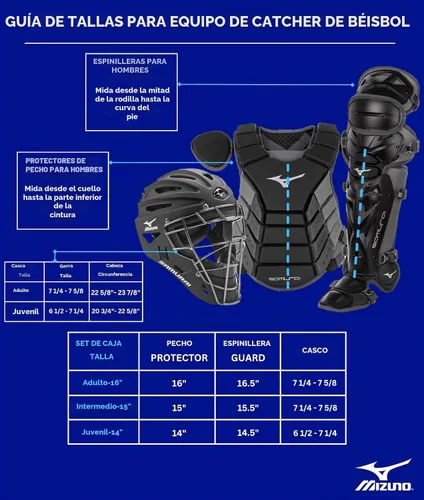 Vista 2 de Mizuno Mizuno Juego de Equipo de Receptor de Béisbol Samurai para Jóvenes en Caja Negro/Gris