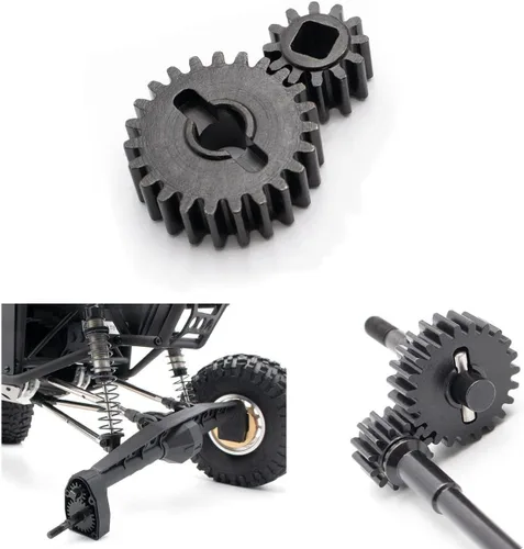 Vista 6 de LCX Carreras 1/10th RC Crawler Car Hardened Steel Portal Drive Gear Set 32P 23T/12T para Axial SCX10 III AXI03007 Capra UTB10,Actualizaciones Piezas
