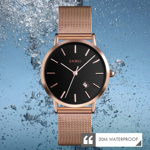 Vista 6 de SKMEI - Reloj de pulsera para mujer impermeable analógico de cuarzo para mujer