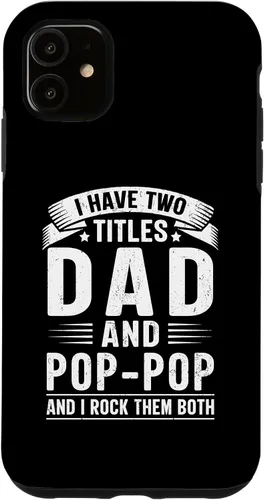 Vista 8 de I Have Two Titles Dad and Pop-Pop Funny Father's Day Grandpa Case for iPhone 17