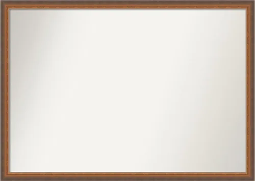 Vista 59 de Amanti Art Espejo de baño de bronce para sobre fregadero, 29 x 19 pulgadas, espejo rectangular de bronce antiguo, marco de madera tradicional