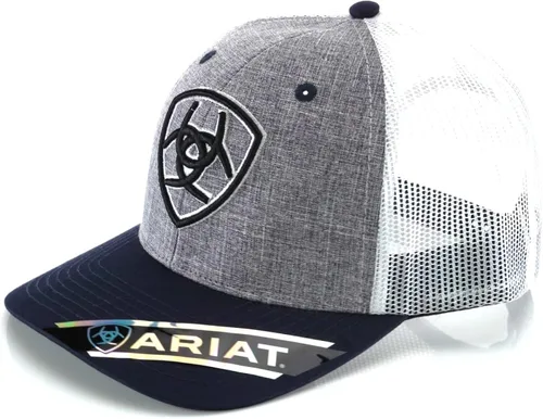 Vista 5 de ARIAT Sombrero de malla ajustable con logotipo bordado para hombre