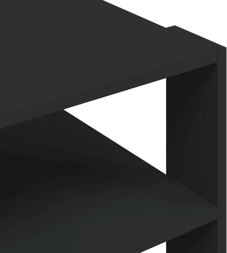 Vista 7 de mesa de Centro para sala Mesas de centro negro 23.4 x 23.4 x 15.7 pulgadas, madera de ingeniería, adecuada para salas de estar, balcones