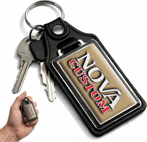 Vista 35 de Brotherhood Car Key Chain for Nova - Classic Models Keychain for Men and Blanco antiguo - Personalizado 1975