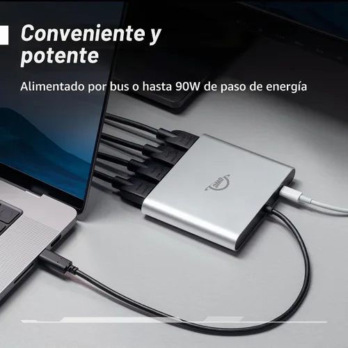 Vista 6 de OWC Adaptador de pantalla USB-C Quad HDMI 4K con DisplayLink