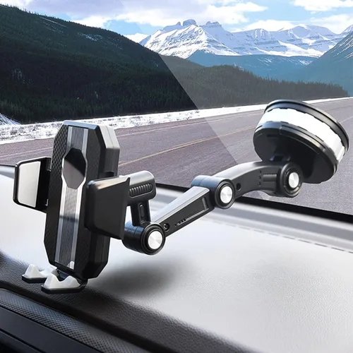 Vista 6 de Soporte de teléfono para automóvil, soporte de teléfono mejorado giratorio de 360° con ventosa para salpicadero, parabrisas, universal para iPhone