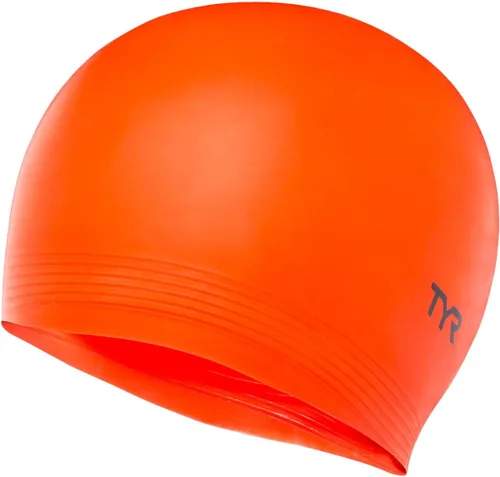 Vista 18 de TYR Gorro de natación de látex para adultos para mujeres y hombres, sombrero de natación de entrenamiento y recreación con una construcción de látex