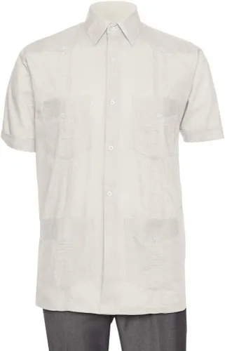 Vista 5 de Camisa Guayabera de manga corta - para hombre con aspecto de lino cubano