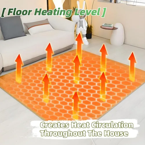 Vista 3 de Heated Rug Indoo with Adjustable Temperature 12 Hour Timer, Electric Heating Area Rug, Winter Under Desk Foot Warmer for RV, Living Room