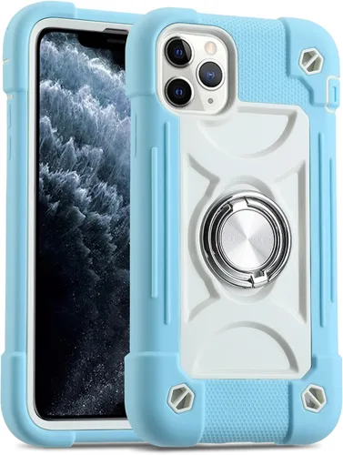 Vista 104 de MARKILL Funda compatible con iPhone Air de 6.5 pulgadas 2025 con soporte de anillo giratorio de 360 grados, protección contra caídas de grado