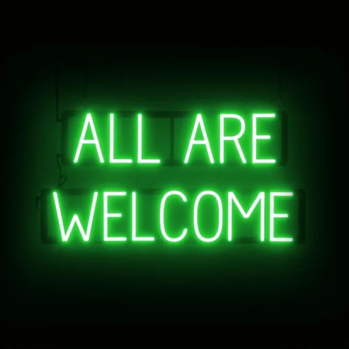 Vista 44 de SpellBrite Letrero LED Neon OPEN para negocios - Azul, 17" x 6