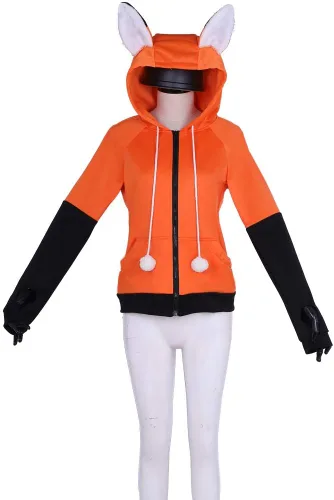 Vista 5 de Fox Orelhas Sudadera con capucha para disfraz de cosplay