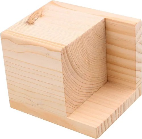 Vista 3 de Juego de 4 elevadores cuadrados para muebles de 2 pulgadas de altura, patas de muebles de madera maciza sin terminar, elevadores de cama, patas