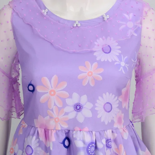 Vista 4 de Disfraz de princesa Isabella vestido de princesa para adultos para niños niñas morado encantado Halloween falda de cosplay para fiesta
