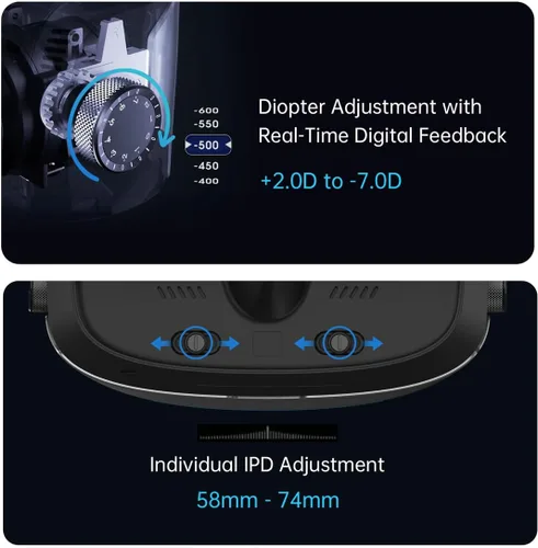 Vista 8 de GOOVIS G3 Max XR Head Mounted Display with D4H1 Media Player – 1000'' QHD 2.5K 120Hz Micro-OLED Display, Blu-ray 3D Personal Theater, Compatible