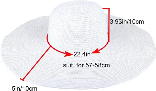 Vista 3 de Ayliss Floppy Derby sombrero con ala ancha estilo playa para mujer