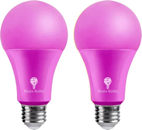 Vista 10 de Bluex Bombillas 6 Pack A21 LED Luz Negra, 16 W (equivalente a 120 W) E26 Luz Negra Nivel 385-400nm, Pintura Corporal, Luz LED de Fiesta que Brilla