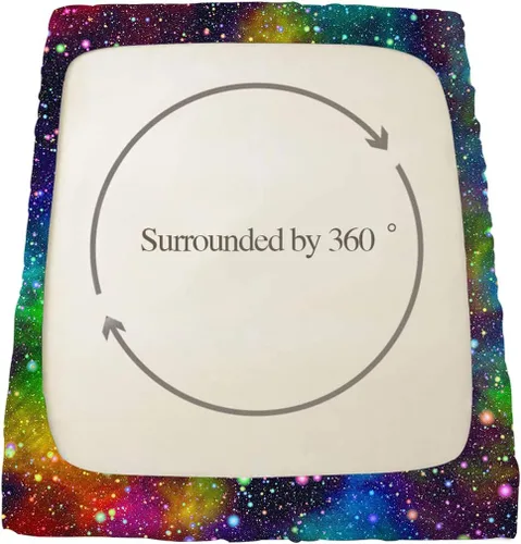 Vista 5 de Juego de sábanas bajeras de galaxia para niñas y niños, 2 piezas, 1 sábana de bolsillo profundo con 1 funda de almohada de microfibra sin arrugas