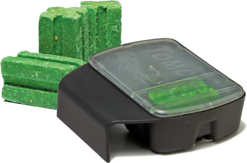 Vista 3 de Tomcat Mouse Killer resistente a niños, estación recargable con tapa transparente para fácil monitoreo, 1 estación de cebo y 4 recargas